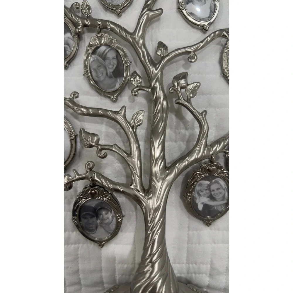 Things Remembered Family Tree 12 Hanging Photo Frames 25th Anniversary Silver